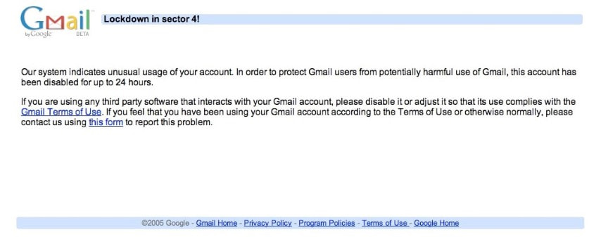 gmail sending limits account blocked