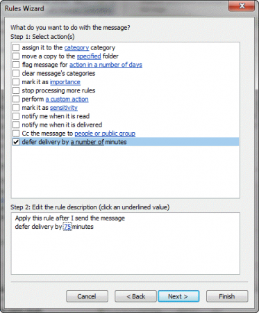 Outlook delay delivery 3