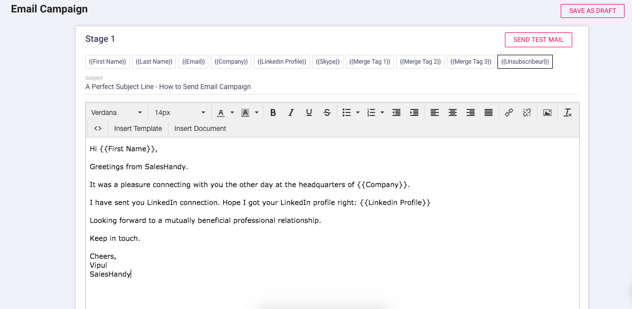 Send email campaigns