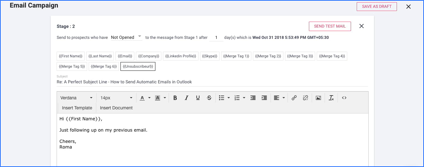 How to Send Automatic Emails & Follow-ups in Outlook (Using SalesHandy)