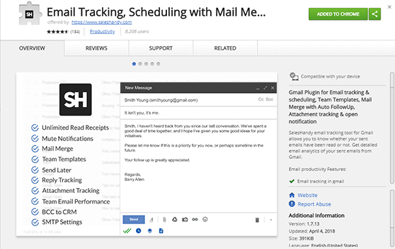 Free email tracking chrome extension