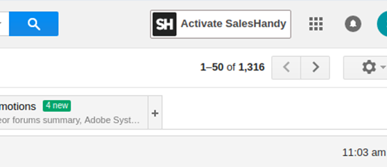 free email Tracking activate salesHandy